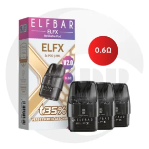 Elf Bar ELFX V2.0 nachfüllbarer leerer Pod 0,6 ml - Vape Zubehör