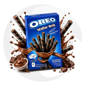 OREO Wafer Roll Chocolate 54g Packung - knuspriger Schoko-Waffelrolle Snack